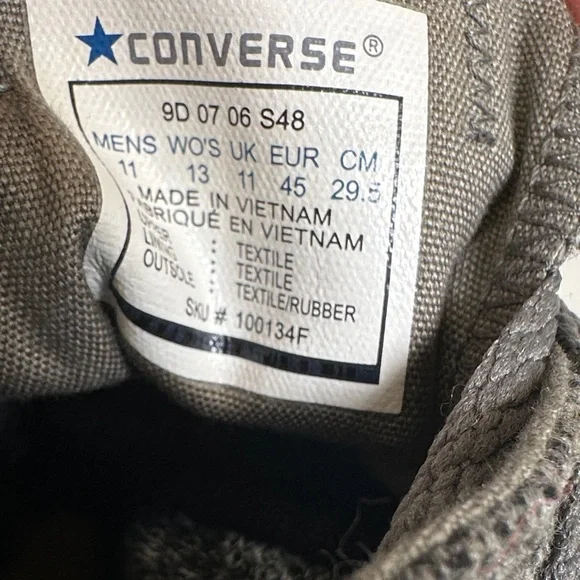 Converse Men's Charcoal Gray Sneakers - Picture 6 of 8
